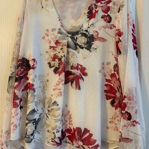 White House Black Market Floral Top